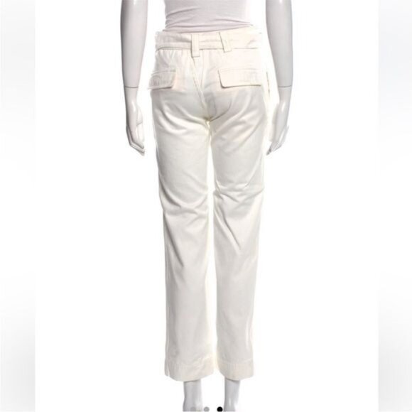 Isabel Marant Cream Straight Leg Pants matching belt and pockets Size 8 - Picture 5 of 11